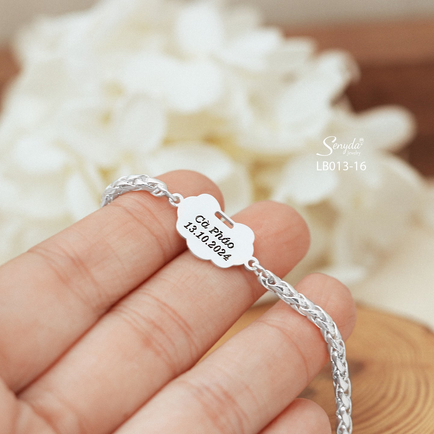 Personalized Engraved Longevity Lock Necklace