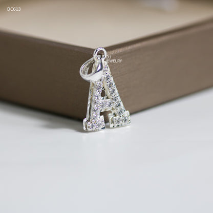 Sterling Silver 925 Letter "A" Pendant Necklace