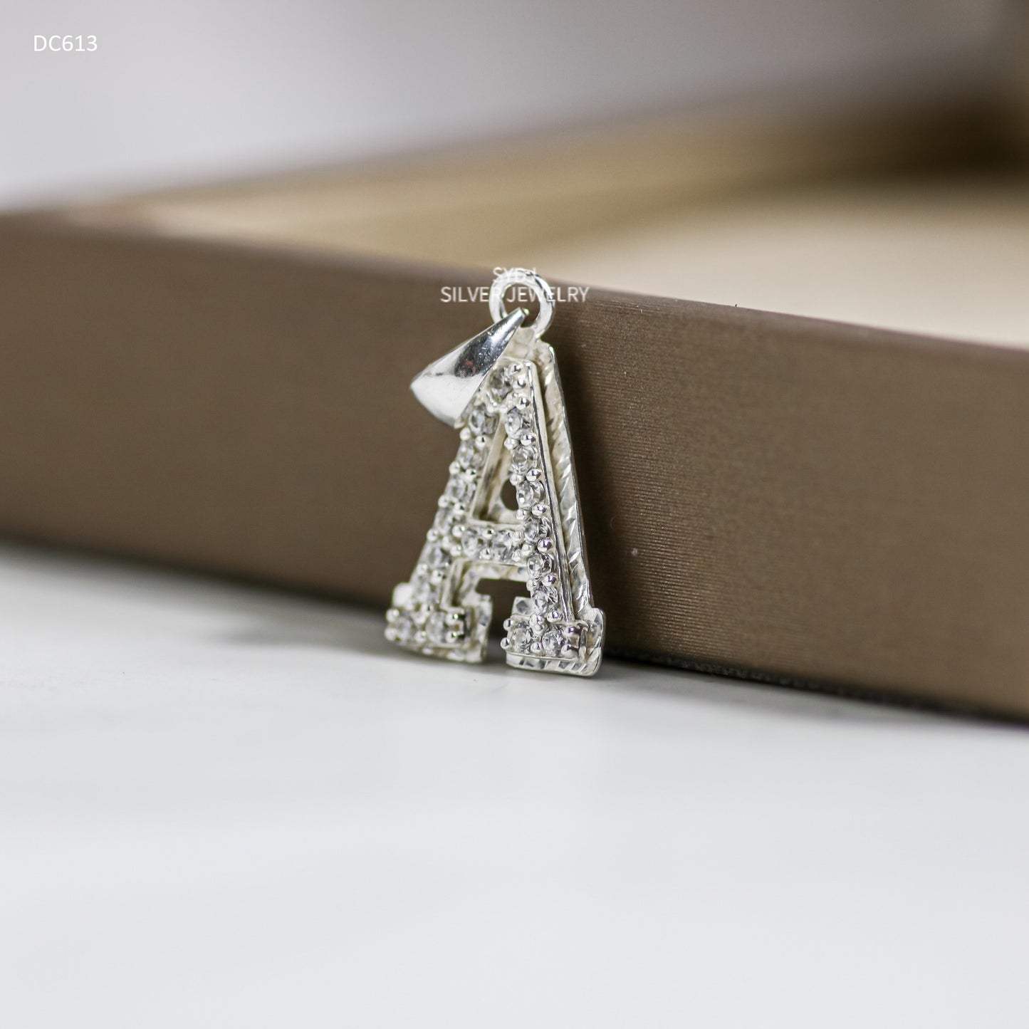 Sterling Silver 925 Letter "A" Pendant Necklace