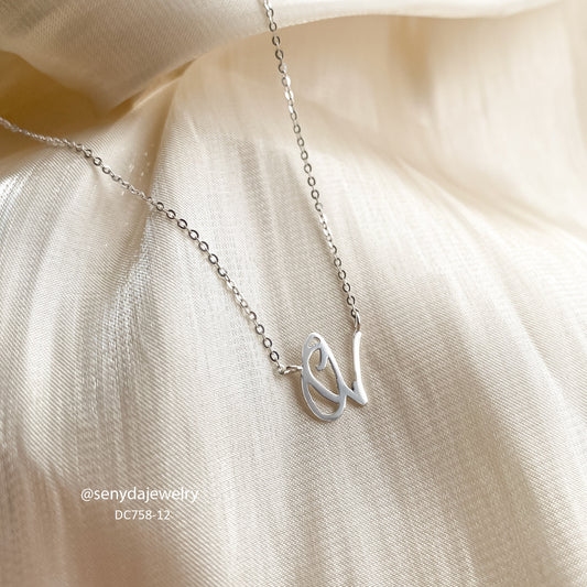 Sterling Silver 925 Personalised Signature Name Necklace