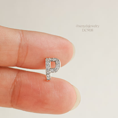 Round-Shape Brilliance Cubic Zirconia Initial Pendant