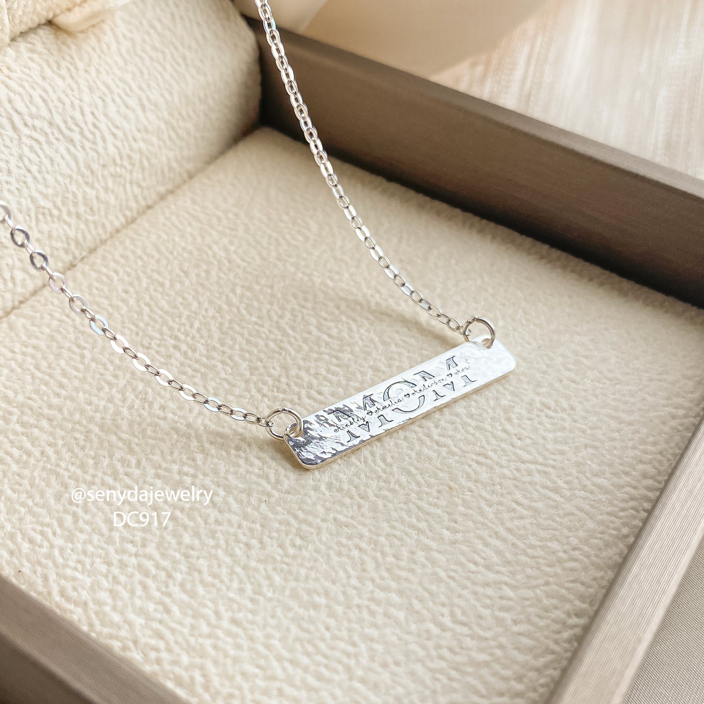 Personalized Horizontal Bar Necklace