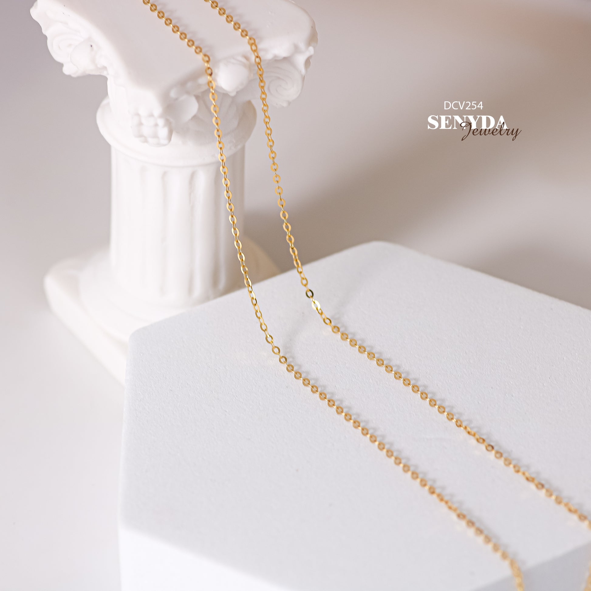 Senyda 18K Solid Gold Dainty Chain Necklace