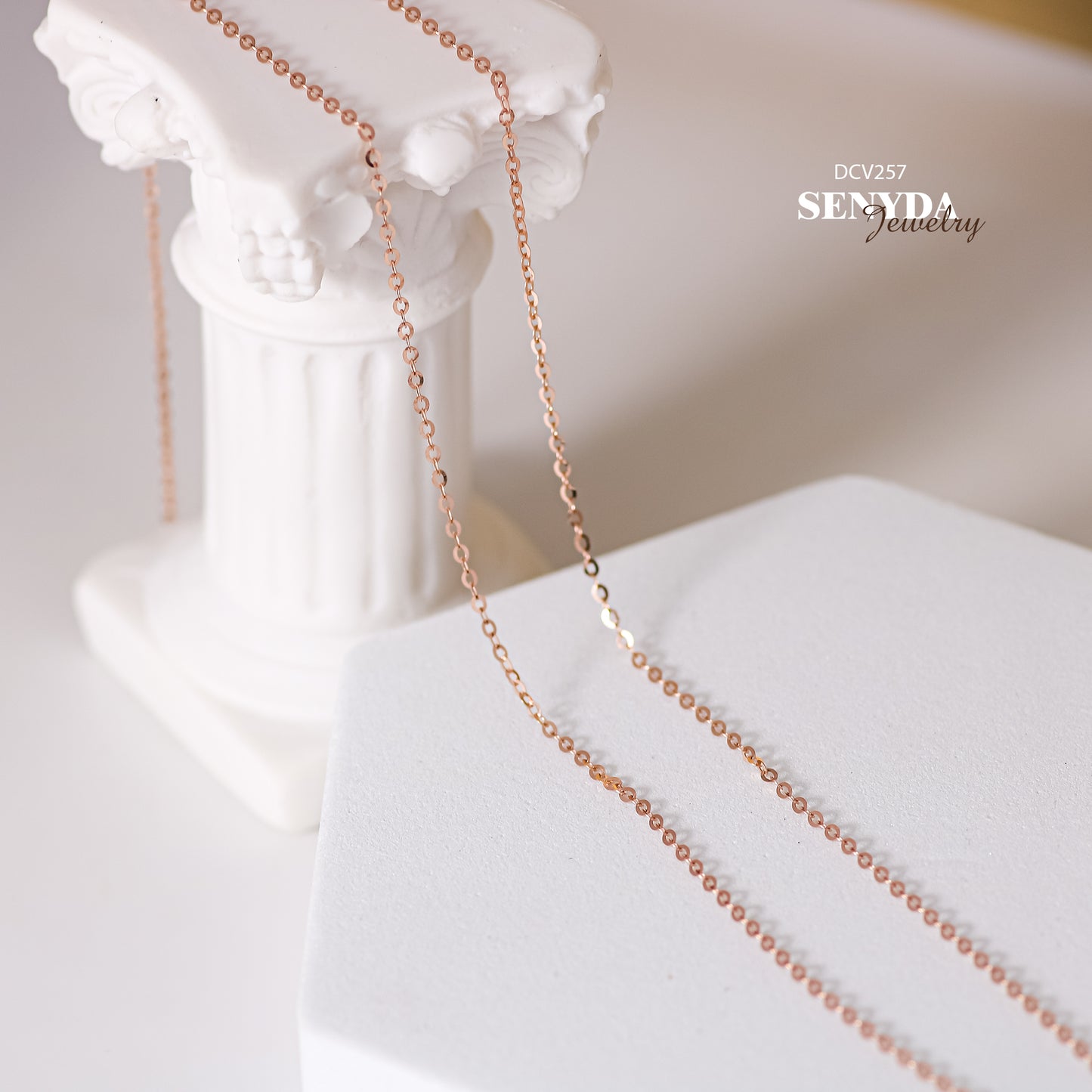 Senyda 18K Solid Gold Dainty Chain Necklace