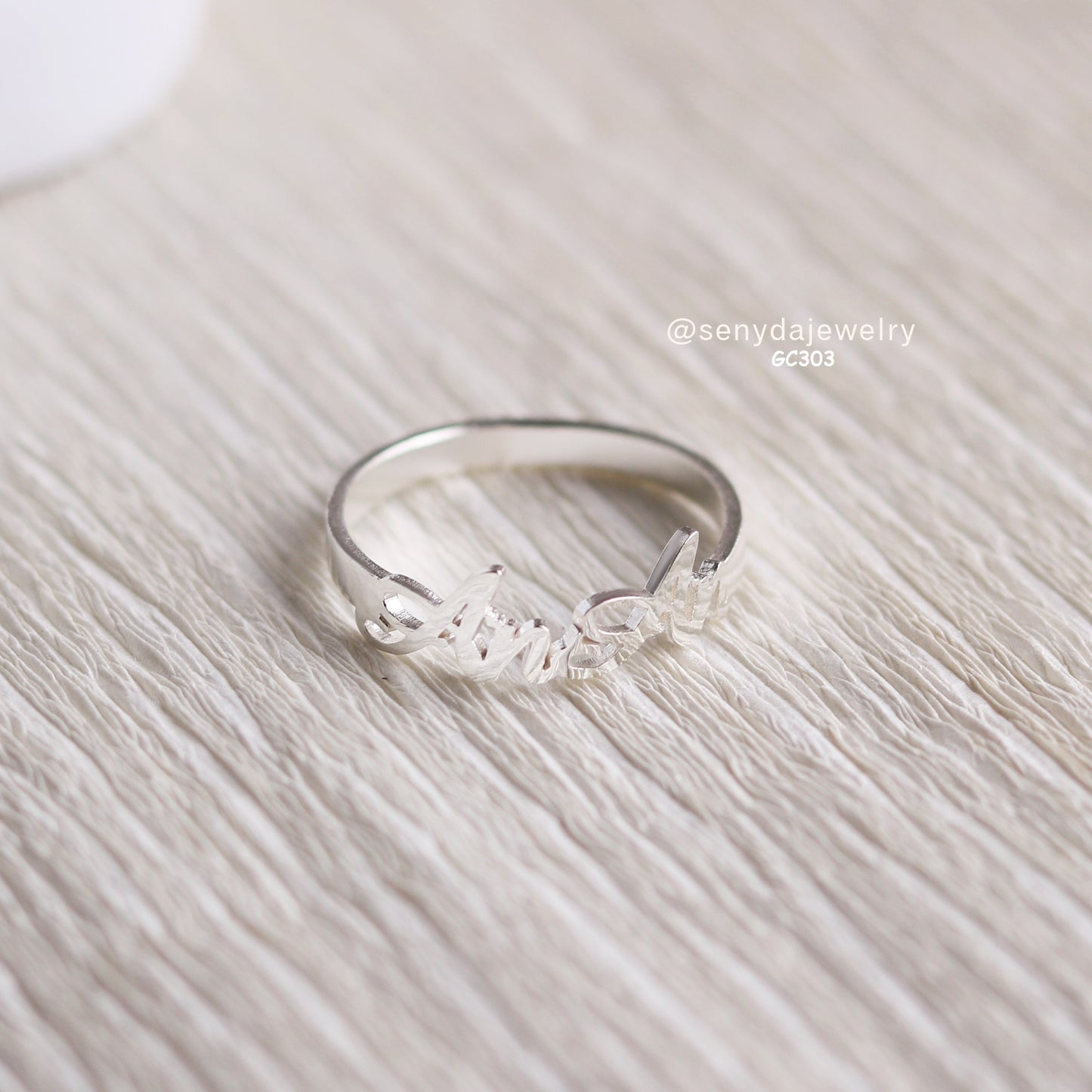 Sterling Silver 925 Custom Name Ring