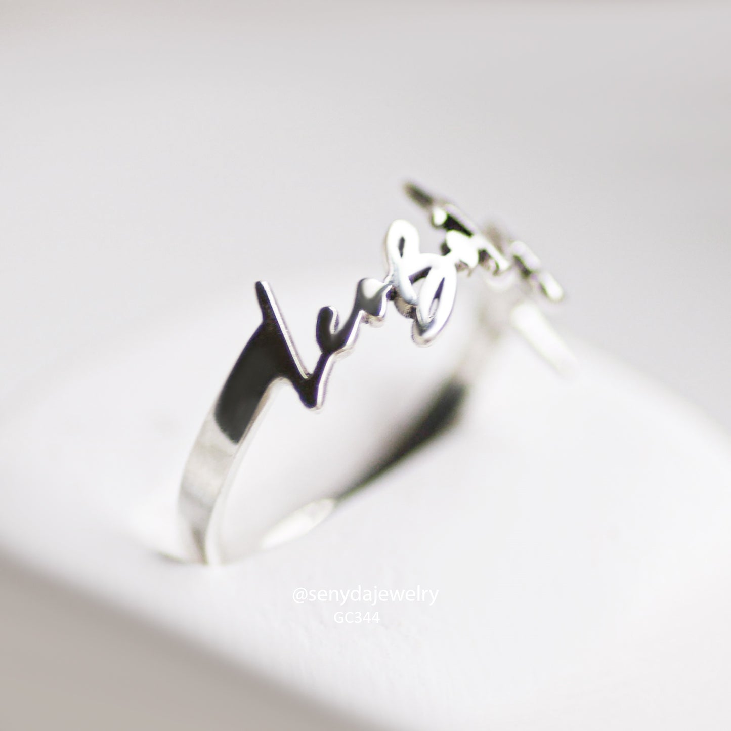 Sterling Silver 925 Custom Name Ring