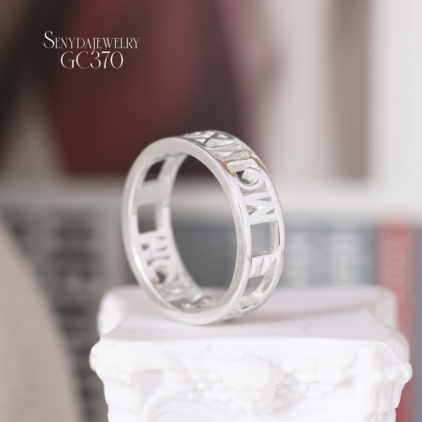 Custom Roman Numerals Ring