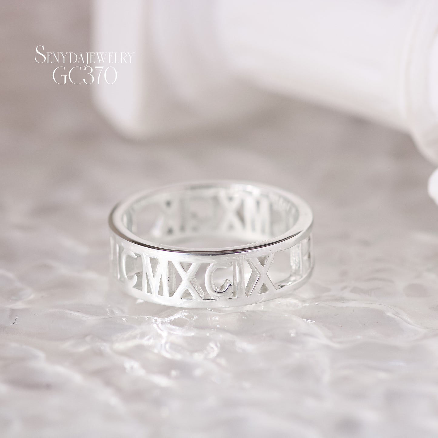 Custom Roman Numerals Ring