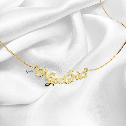 Senyda 16K Solid Gold Heart Name Necklace