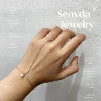 Senyda Personalized Pearl Lariat Bracelet