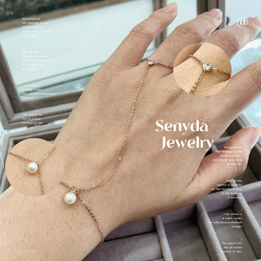 Senyda Personalized Pearl Lariat Bracelet