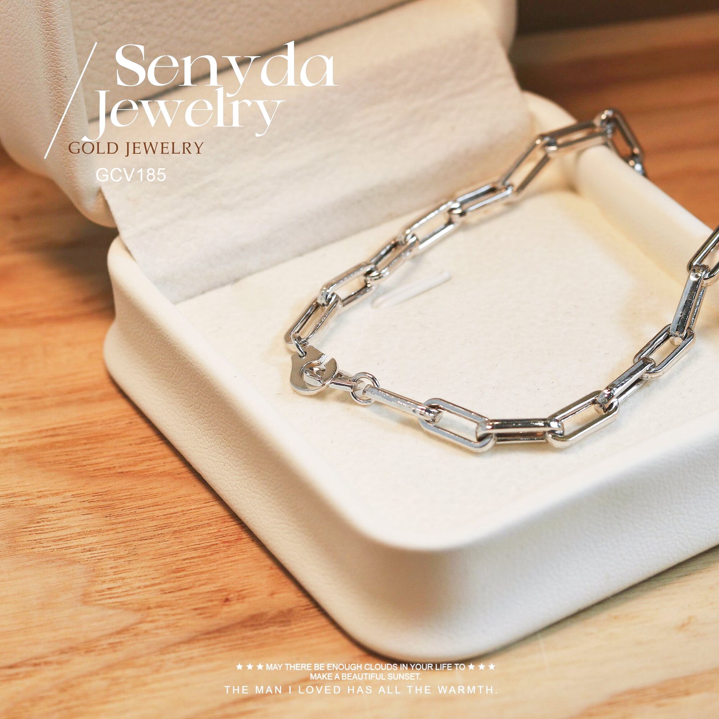 Senyda Personalized Paperclip Chain Bracelet