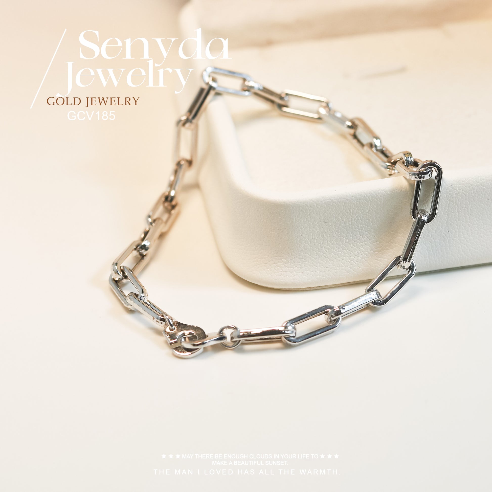 Senyda Personalized Paperclip Chain Bracelet