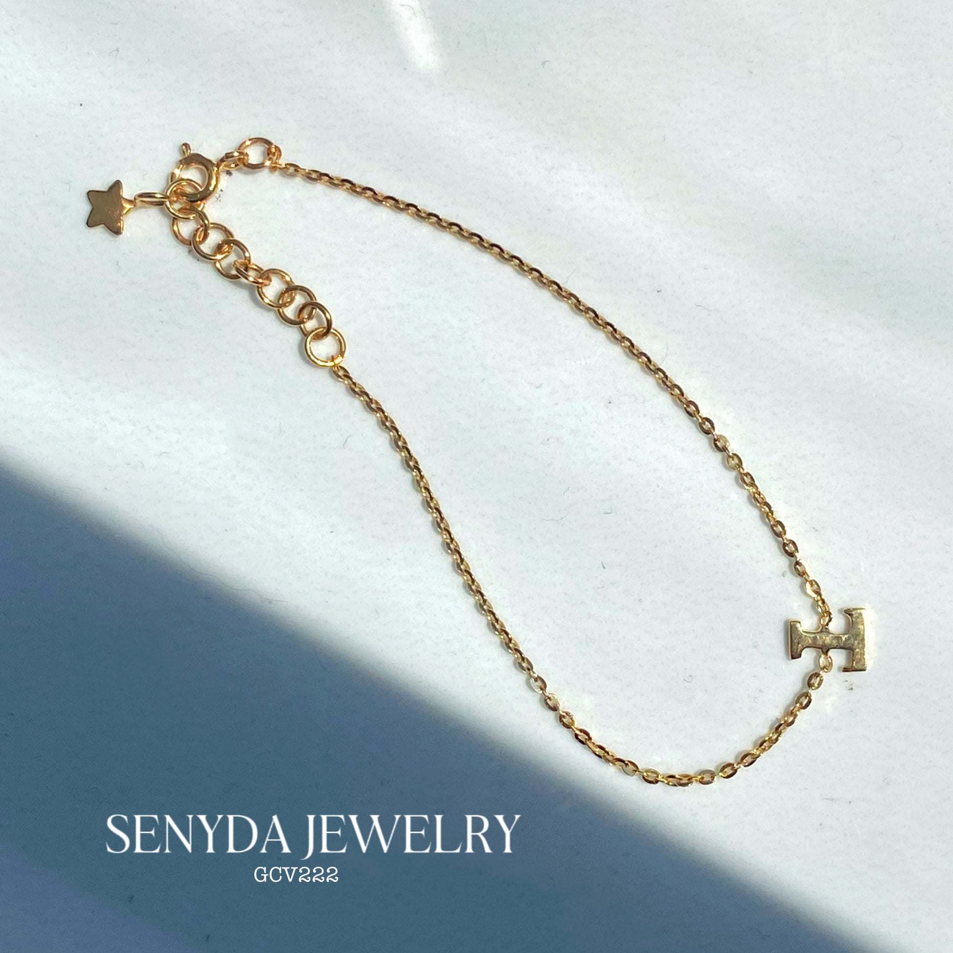 Senyda 14K Gold "T" Name Bracelets