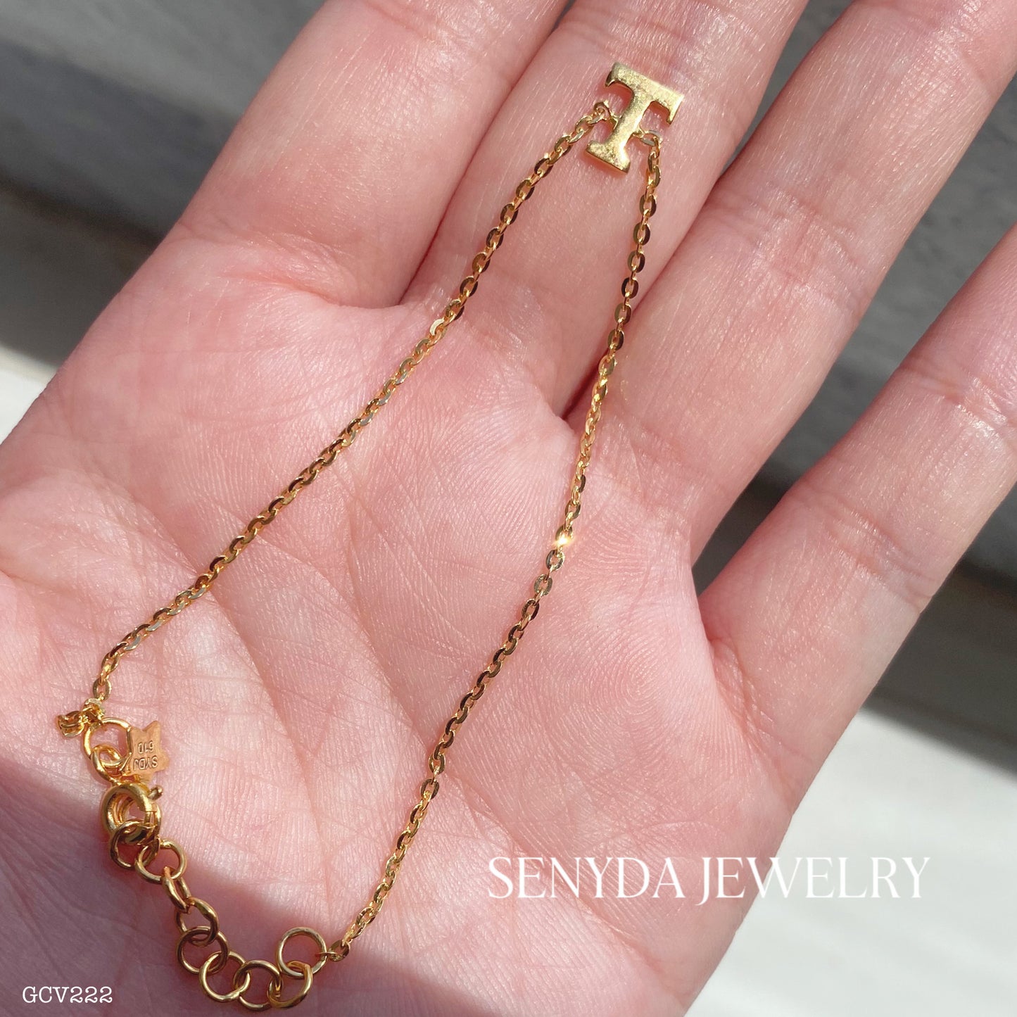 Senyda 14K Gold "T" Name Bracelets