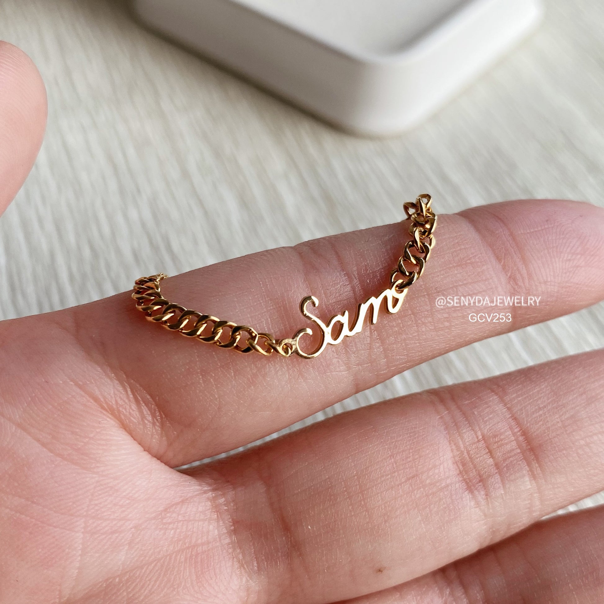 Senyda 14K Gold Personalized Sam Name Bracelets For Baby