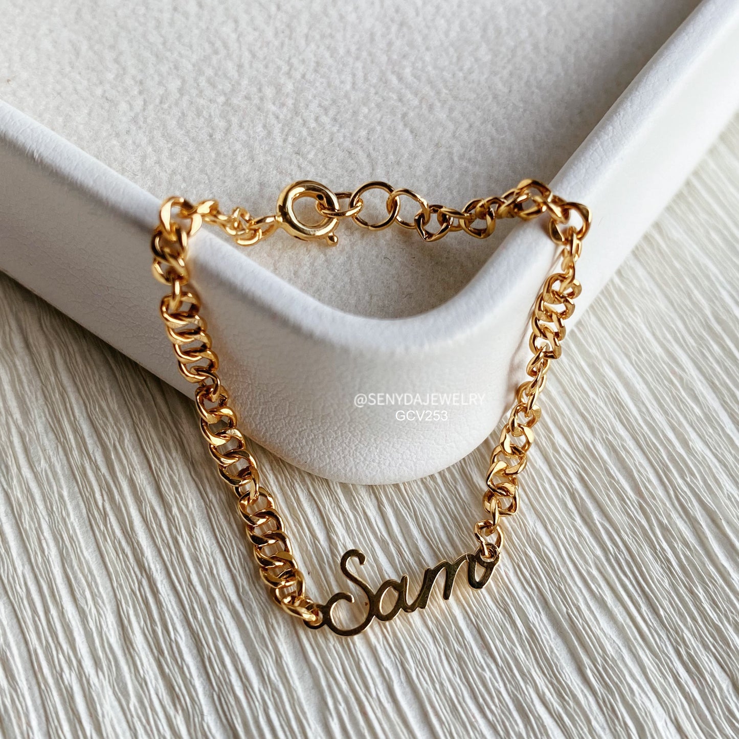 Senyda 14K Gold Personalized Sam Name Bracelets For Baby