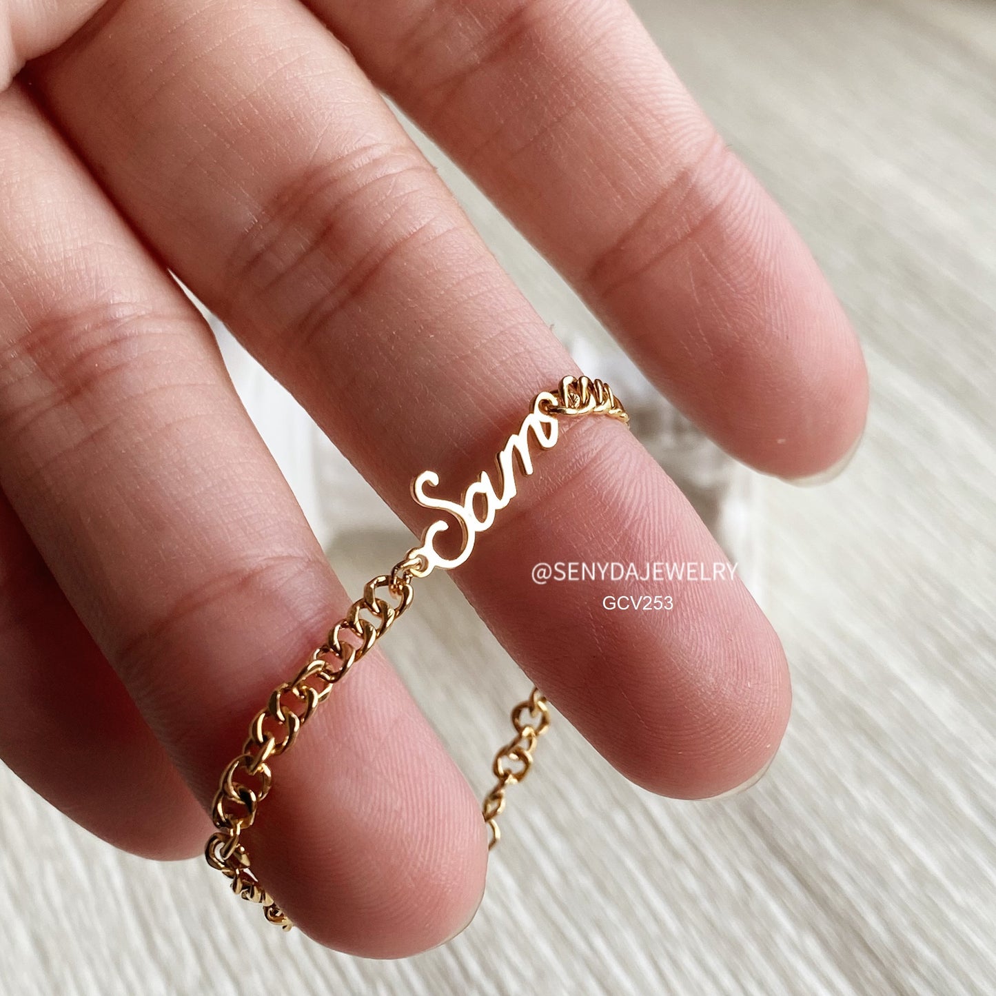 Senyda 14K Gold Personalized Sam Name Bracelets For Baby