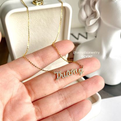 Custom Pave Name Necklace