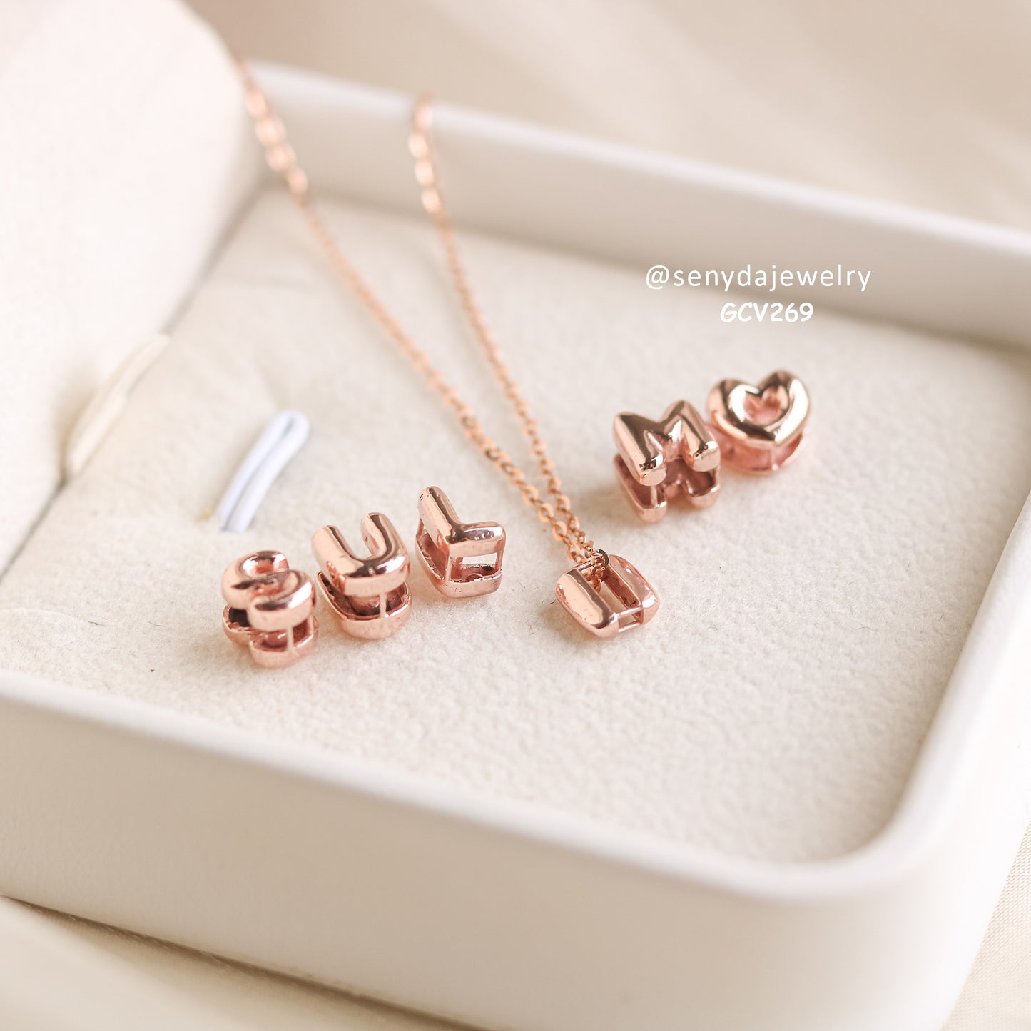 Custom Bubble Letter Name Necklaces