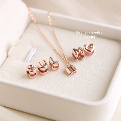 Custom Bubble Letter Name Necklaces