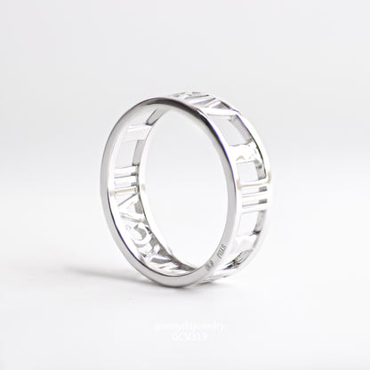 Custom Roman Numerals Ring