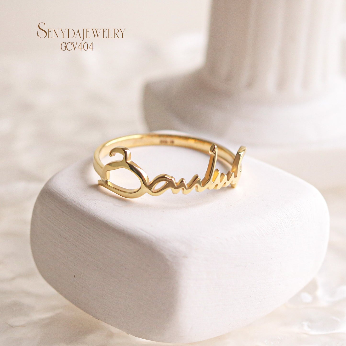 Custom Signature Name Rings