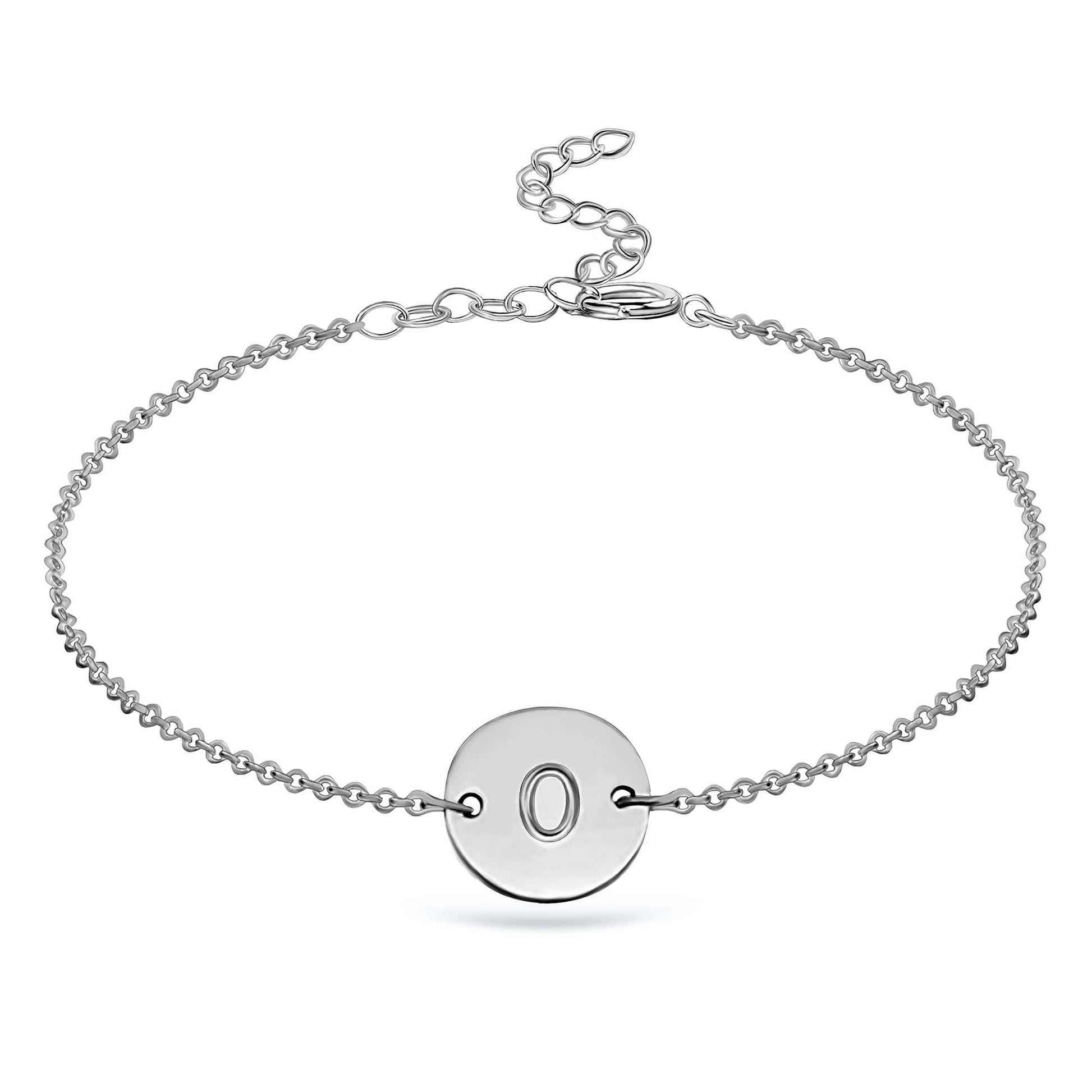 Personalized Engraved Round Disc Bracelet