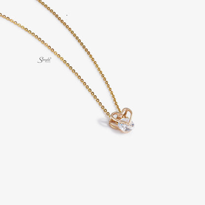 Senyda 10K Solid Gold Cute Heart Pendant