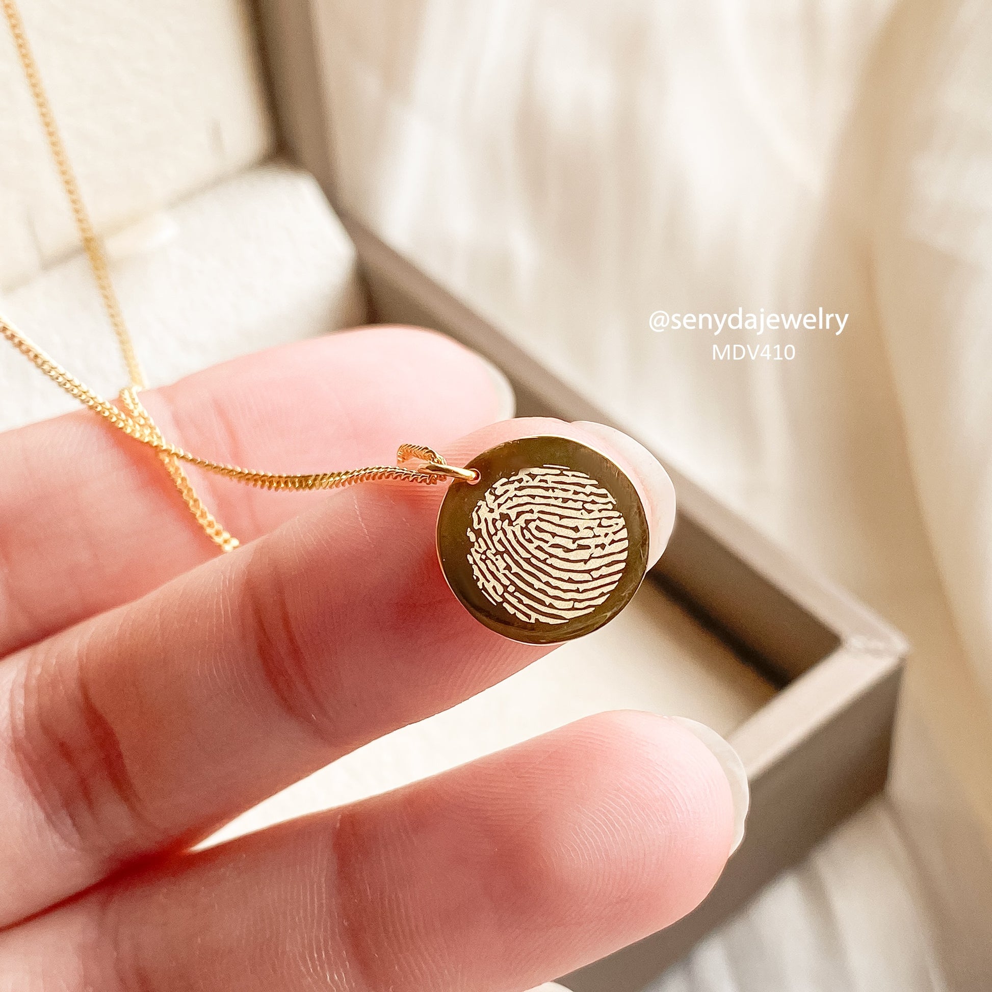 Personalized Engraved Round Disc Necklace