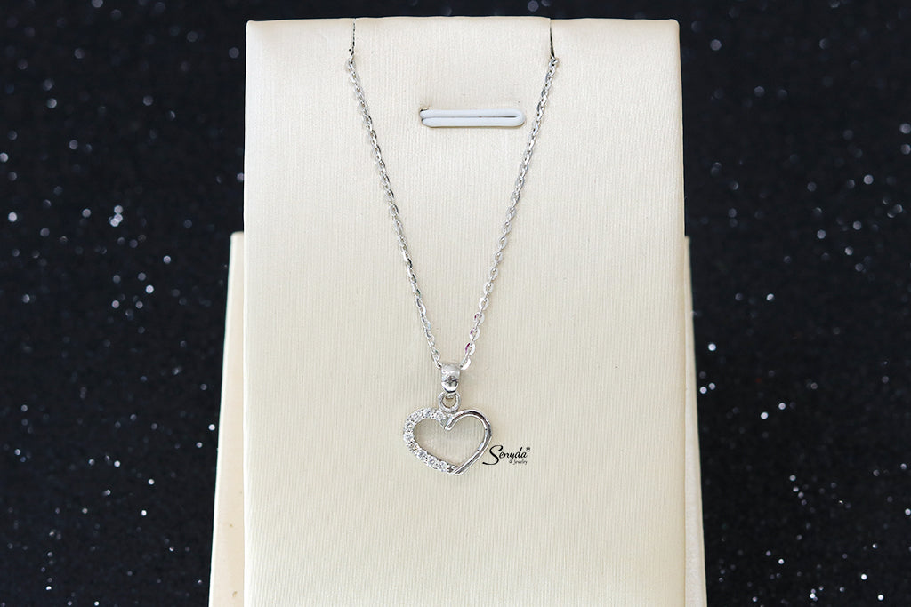 Asymmetrical heart necklace pandora online