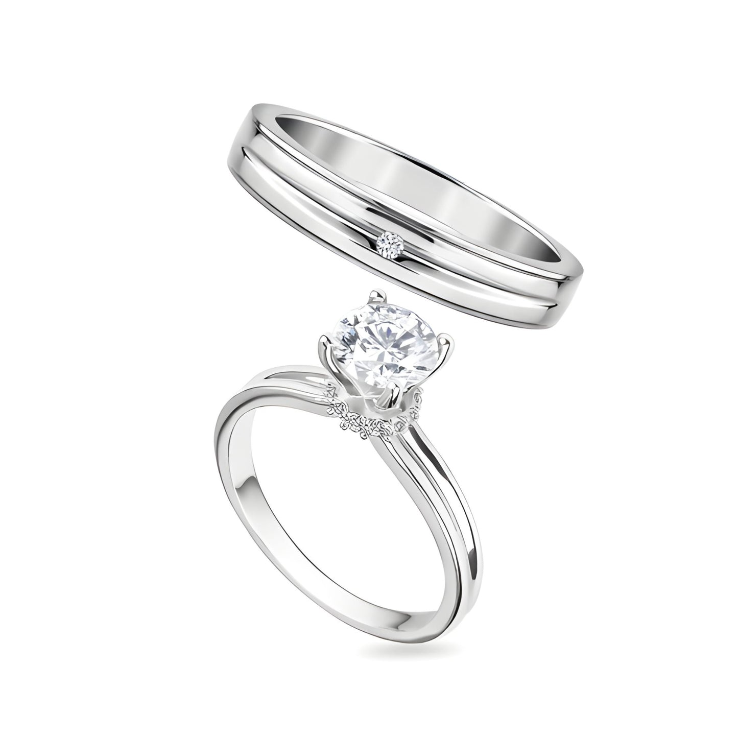 Jibe Gold Wedding Ring Set