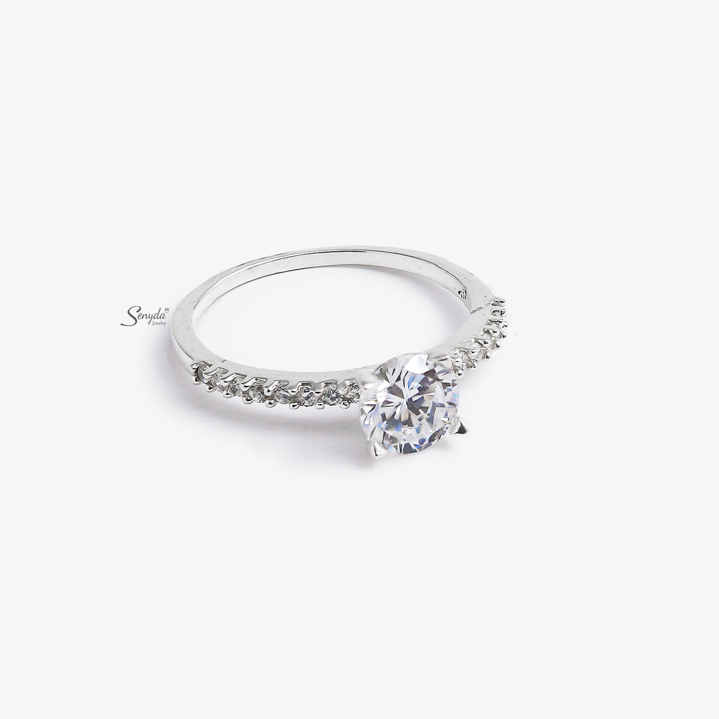 Sterling Silver 925 Elegant Solitaire Ring