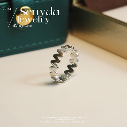 Sterling Silver 925 Little Wave Ring