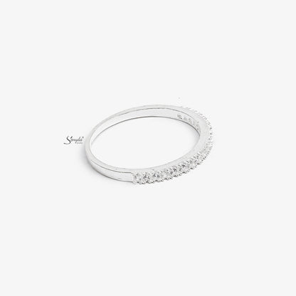 Sterling Silver 925 Half Eternity Ring