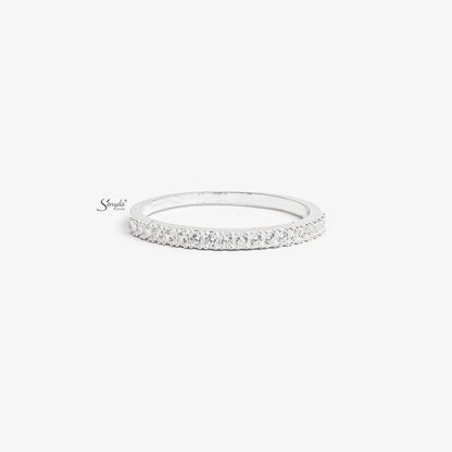 Sterling Silver 925 Half Eternity Ring