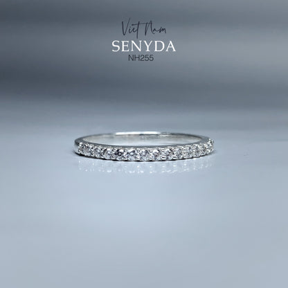 Sterling Silver 925 Half Eternity Ring