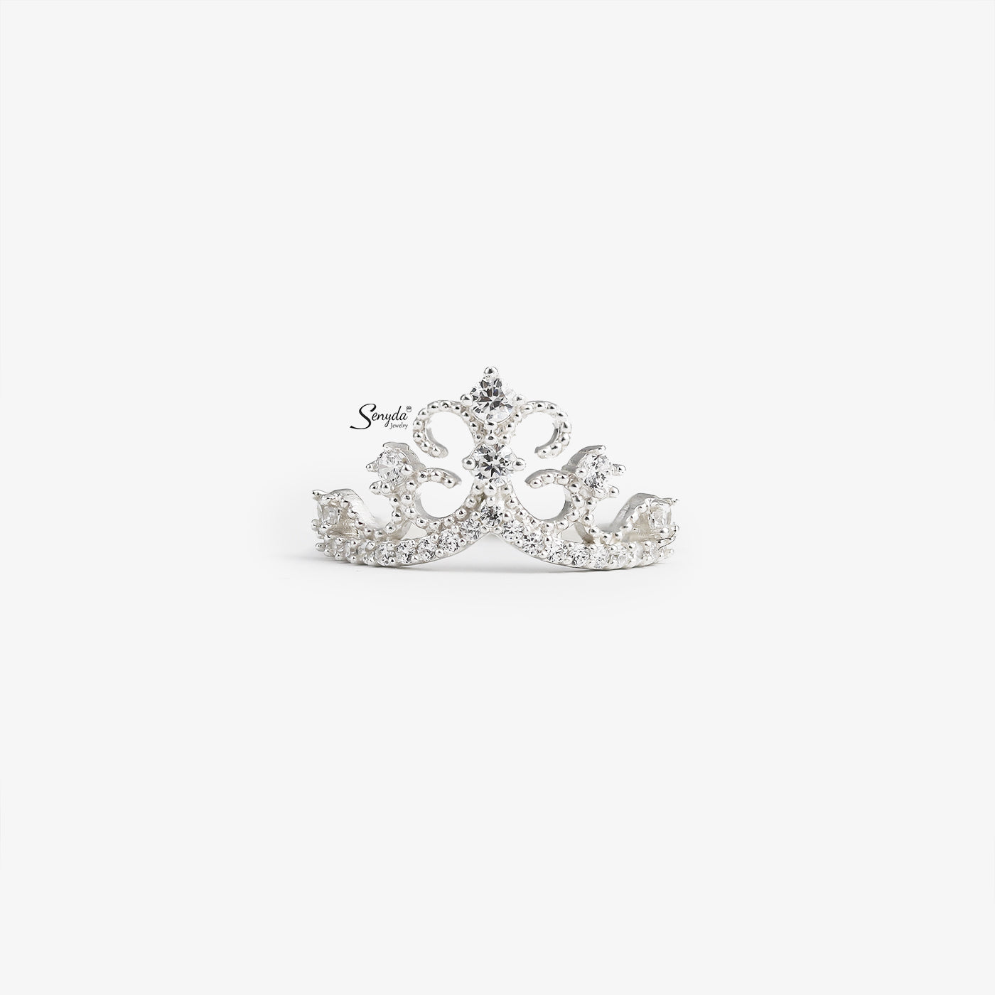 Sterling Silver 925 Queen Crown Ring