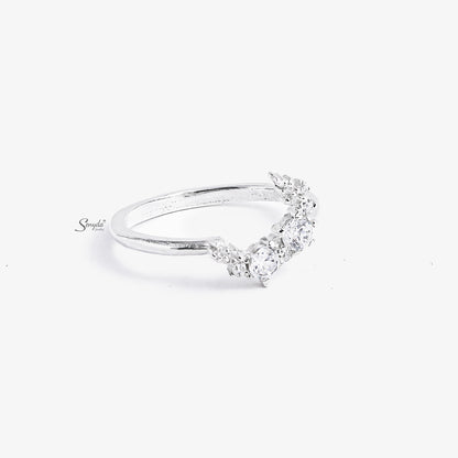 Sterling Silver 925 Cute Moon Ring