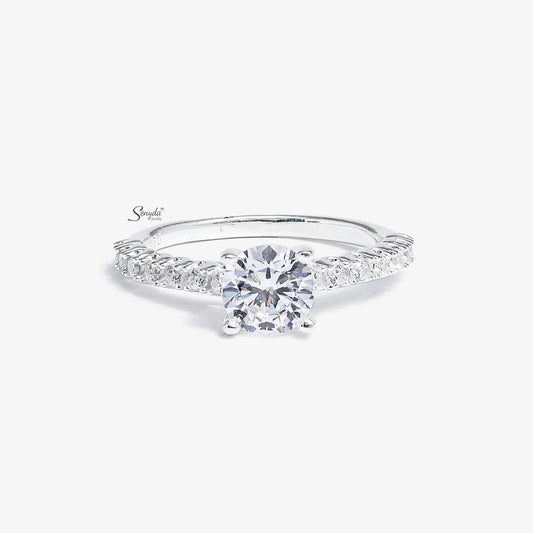 Sterling Silver 925 Vivian Solitaire Ring