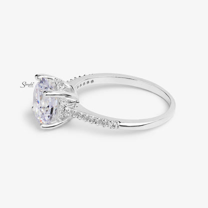 Sterling Silver 925 Lily Solitaire Ring