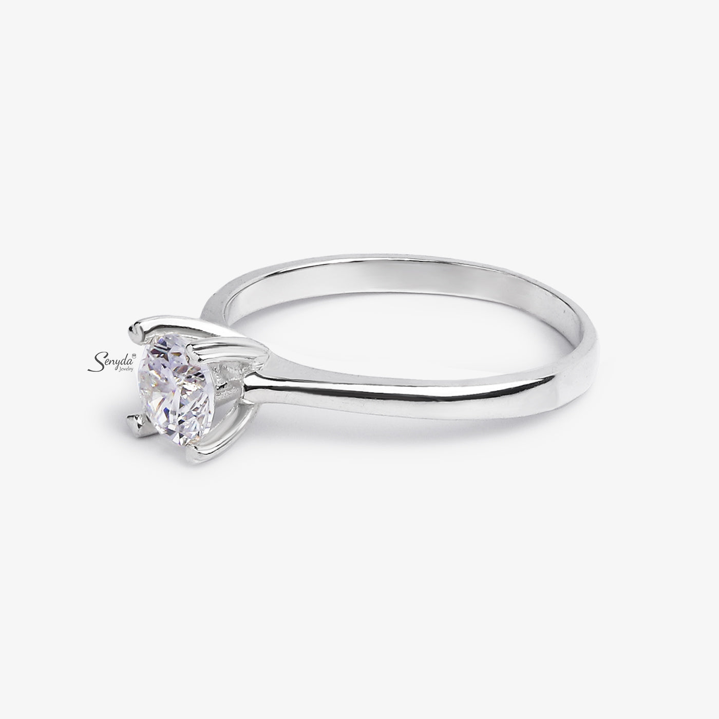 Sterling Silver 925 WYMM Solitaire Ring