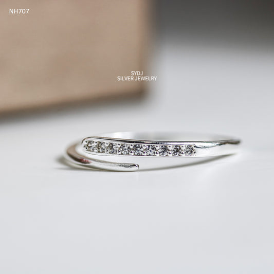 Sterling Silver 925 Simple Line Ring