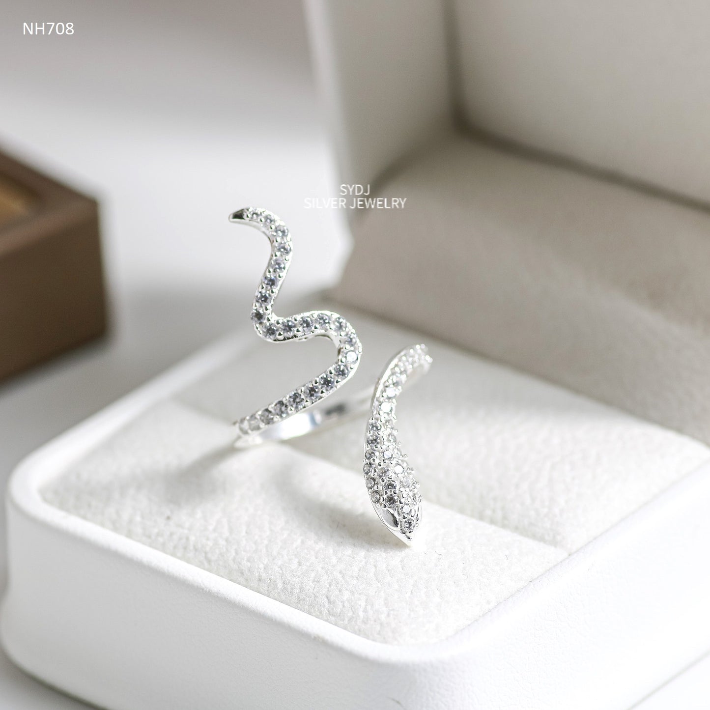 Sterling Silver 925 Snake Style Ring