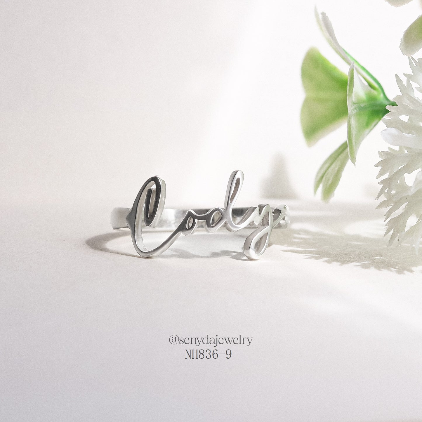 Sterling Silver 925 Custom Name Ring