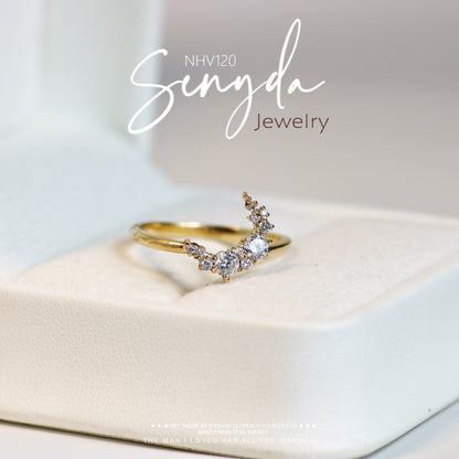 Senyda 10K Solid Gold Special Ring - "THE WANING MOON" RING