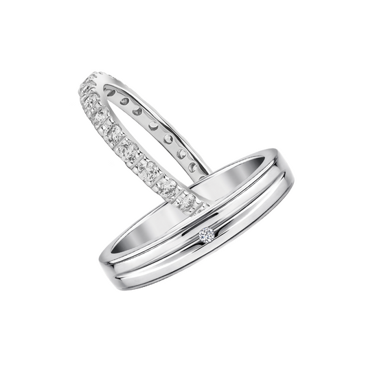 Senyda Hamonious Hearts Gold Wedding Ring Set