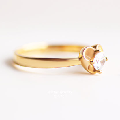 Senyda 14K Solid Gold Special Ring - HELIA RING