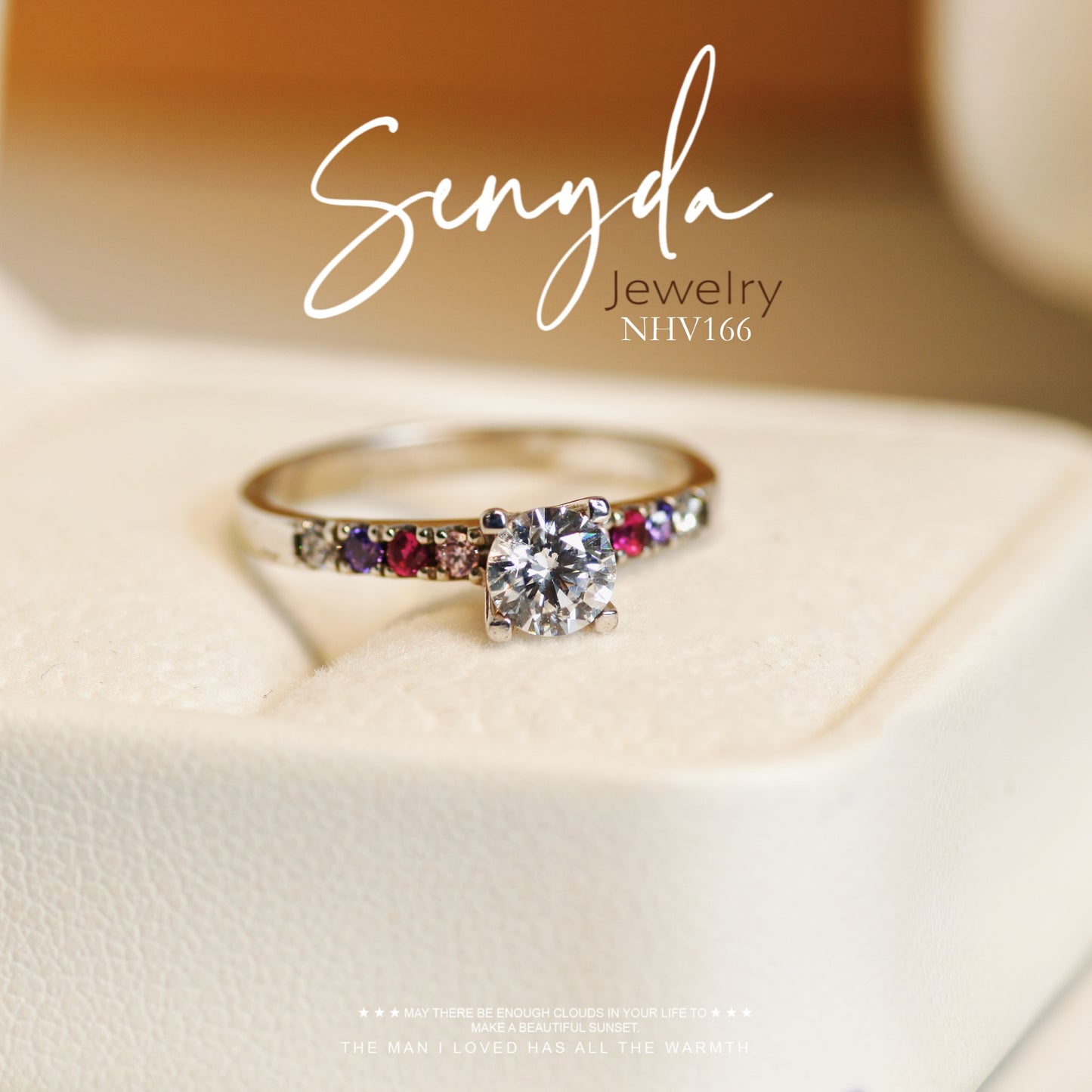 Senyda 10K Solid Gold Special Ring - "THE ROSY MAPLE" RING