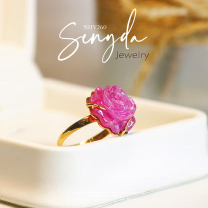 Senyda 10K Solid Gold Special Ring - "THE PEONY" RING